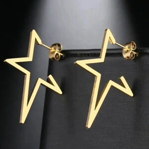 Gold star Stainless steel Earring